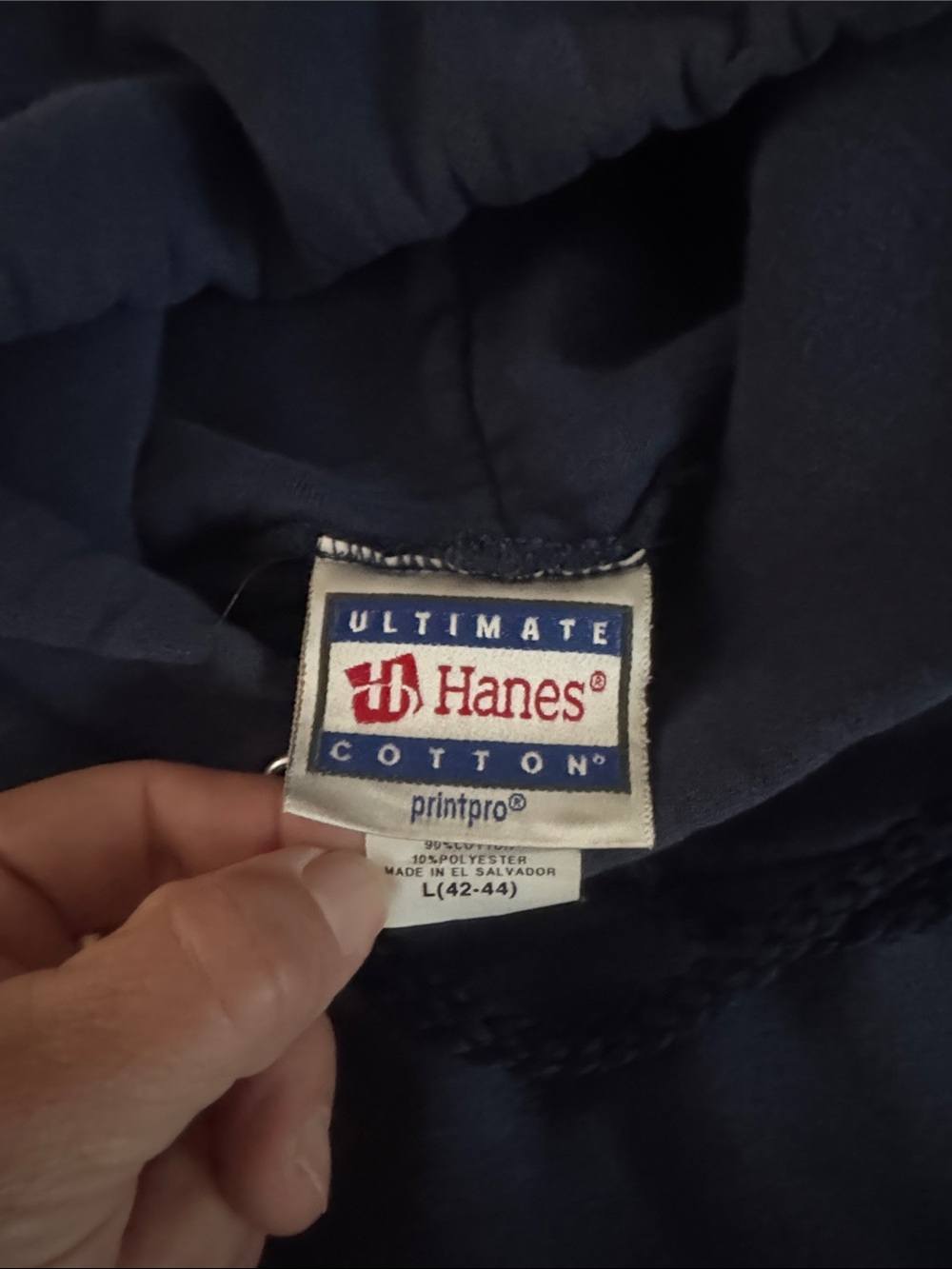 Trader Joe’s Employee Navy Hibiscus Pullover Hoodie Large - Picture 3 of 3